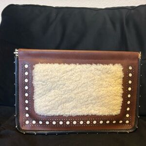 Kempton & Co Snap Clutch - Learher Rattan